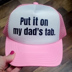 Foam Trucker Hats Pink New Put it on my dad's tab.